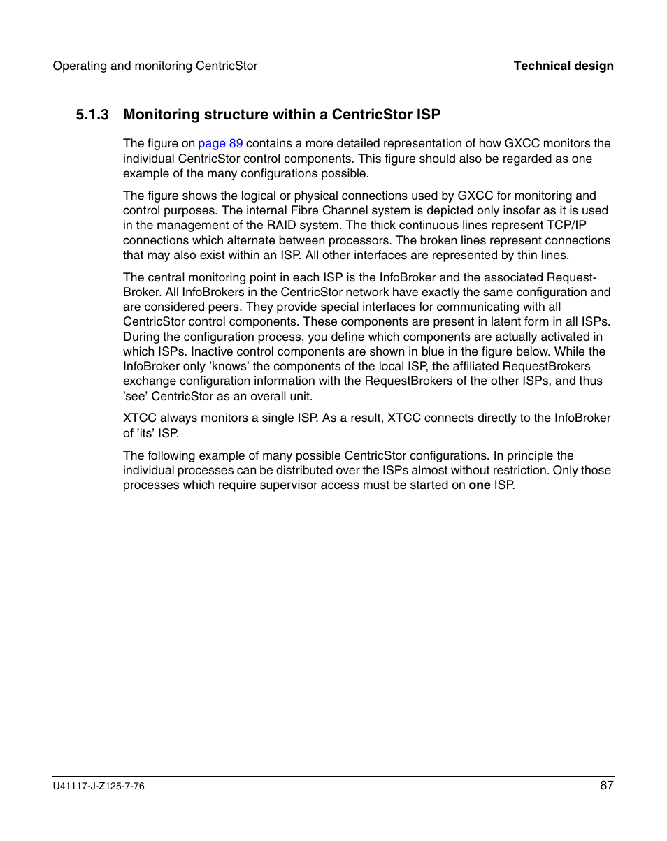 Monitoring structure within a centricstor isp, 3 monitoring structure within a centricstor isp | FUJITSU CentricStor V3.1D User Manual | Page 87 / 640