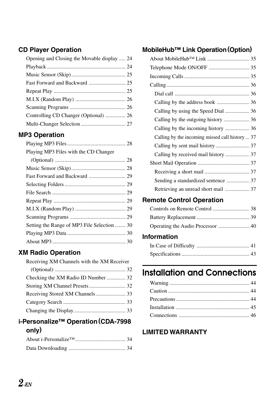 Installation and connections | Alpine CDA-7897 User Manual | Page 4 / 51