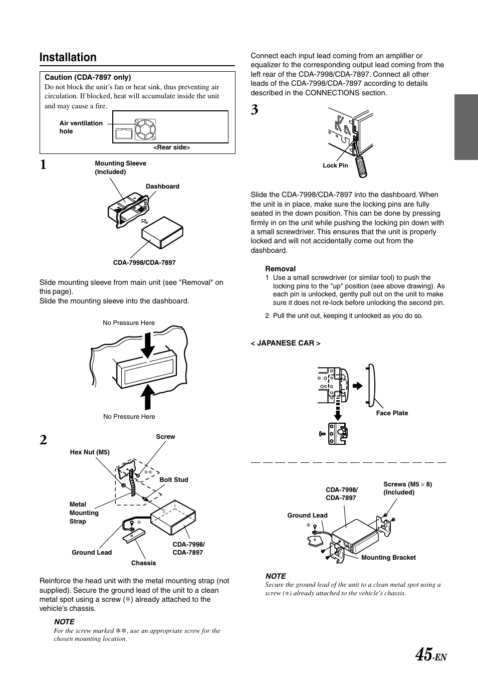 Installation | Alpine CDA-7897 User Manual | Page 47 / 51