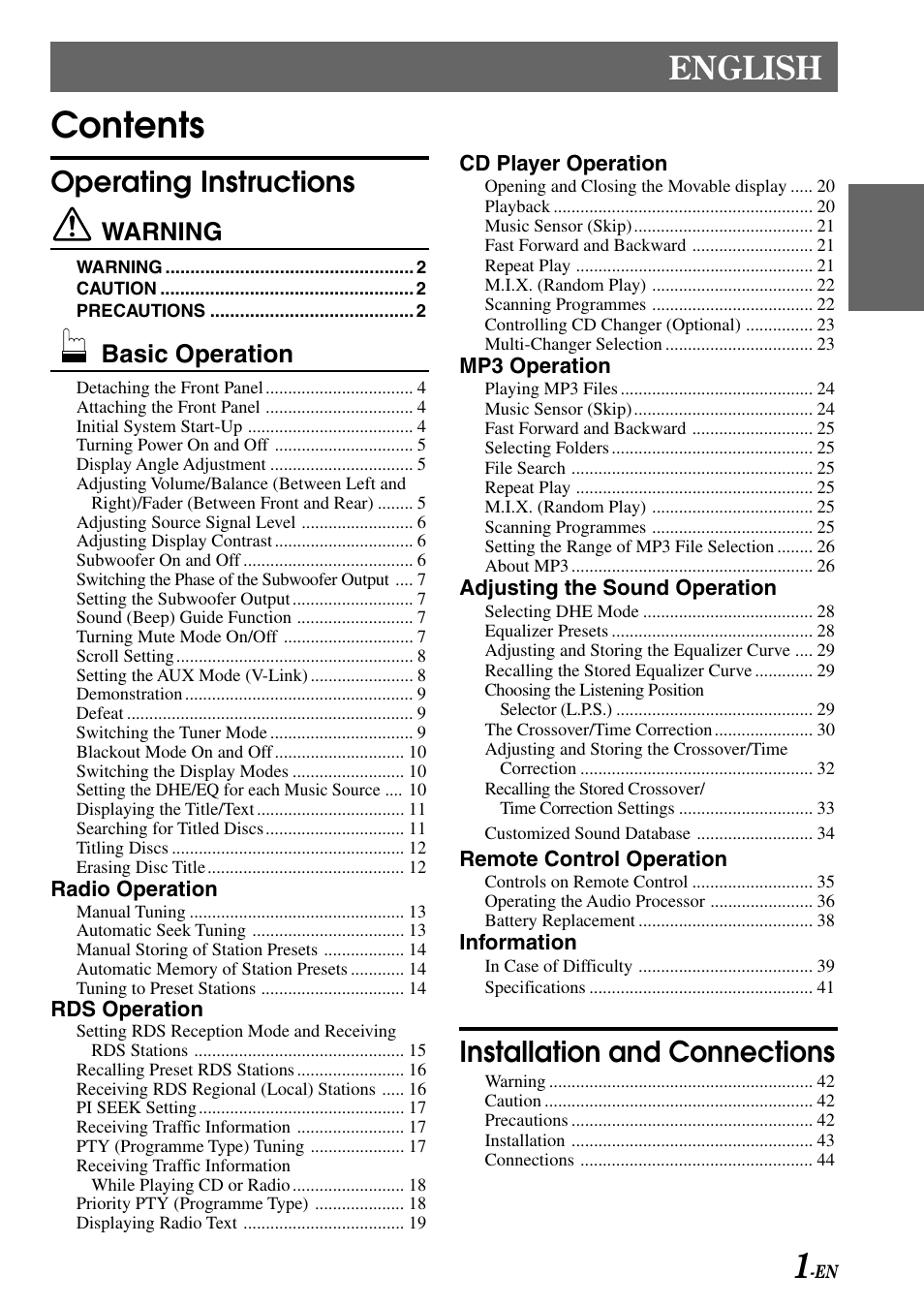 Alpine CDA-7878R User Manual | Page 3 / 48