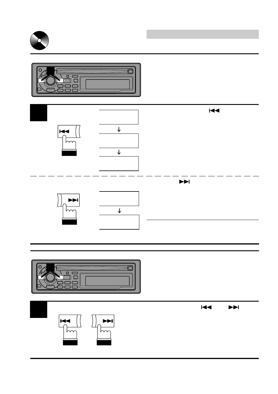 Cd operation, Music sensor (skip), Fast forward and back- ward | Alpine CDA-7832R User Manual | Page 34 / 58