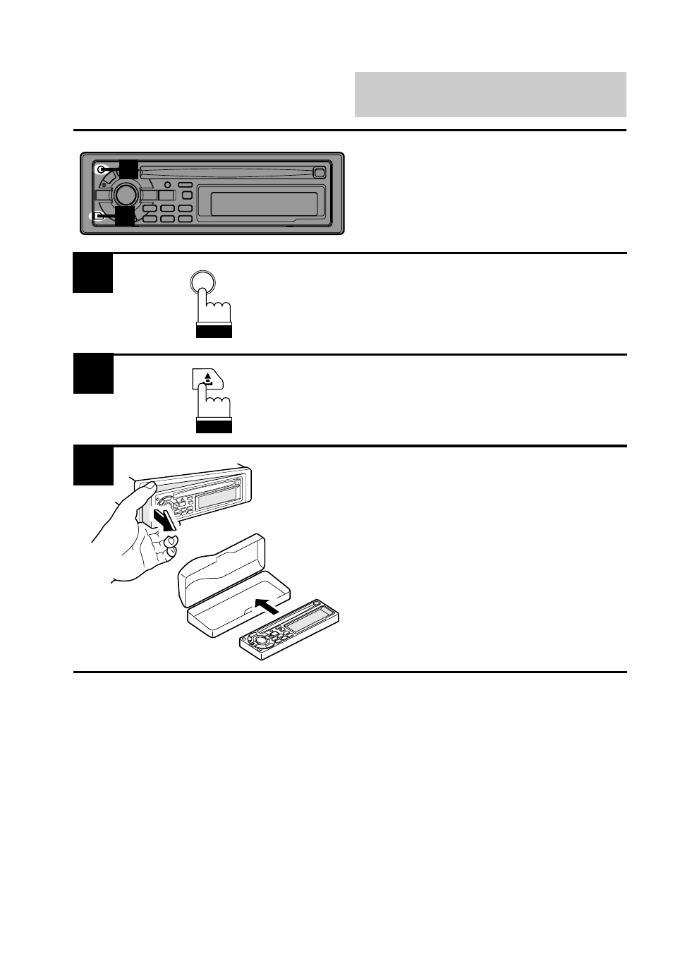 Detachable front panel detaching the front panel | Alpine CDA-7832R User Manual | Page 8 / 58