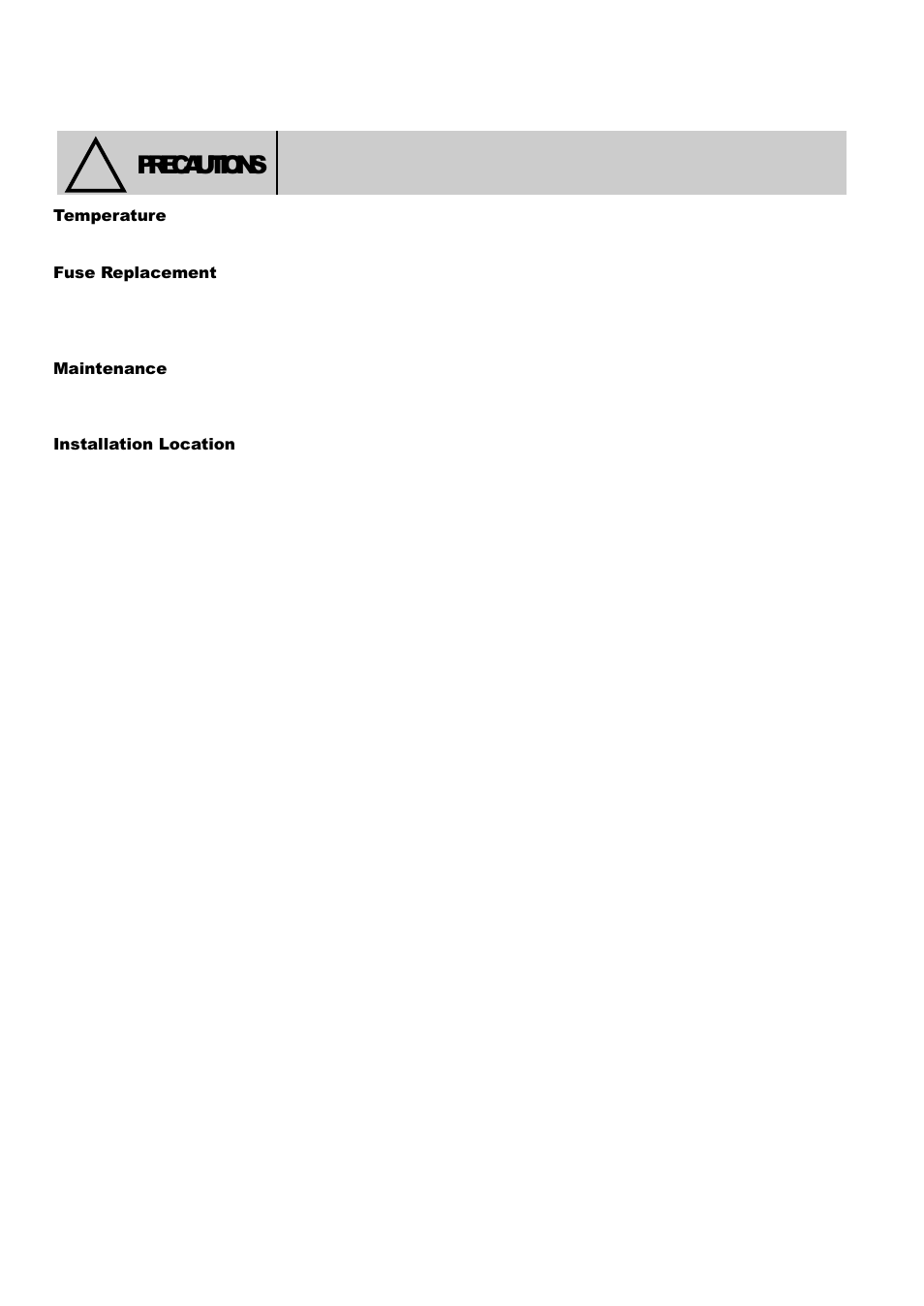 Precautions | Alpine TCS-V430A User Manual | Page 3 / 21