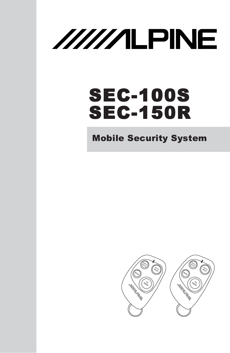 Alpine SEC-150R User Manual | 60 pages