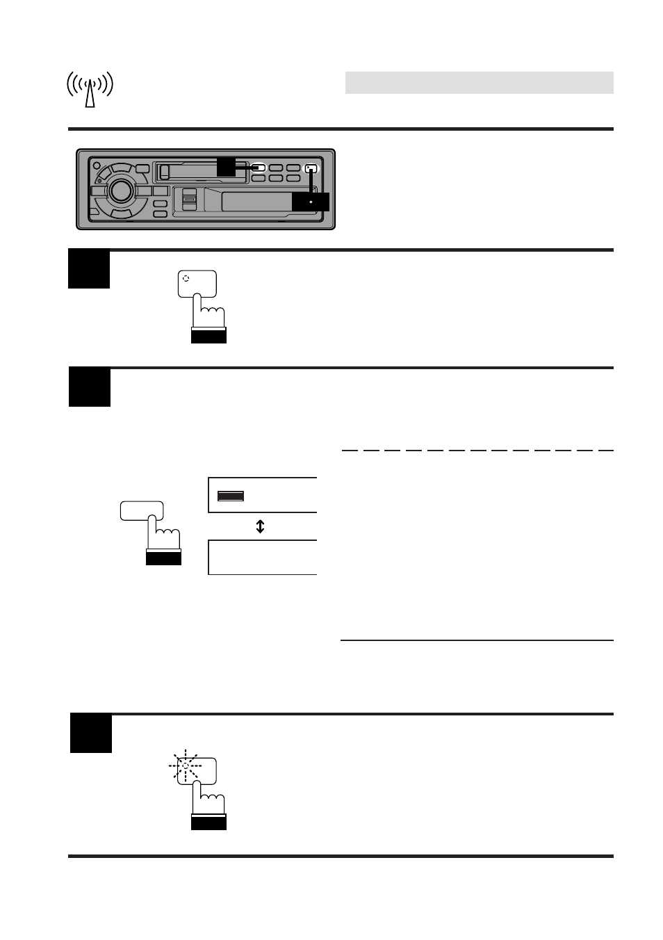 Radio operation, Storing into direct ac- cess preset (d.a.p.) band | Alpine TDA-7547E User Manual | Page 19 / 55