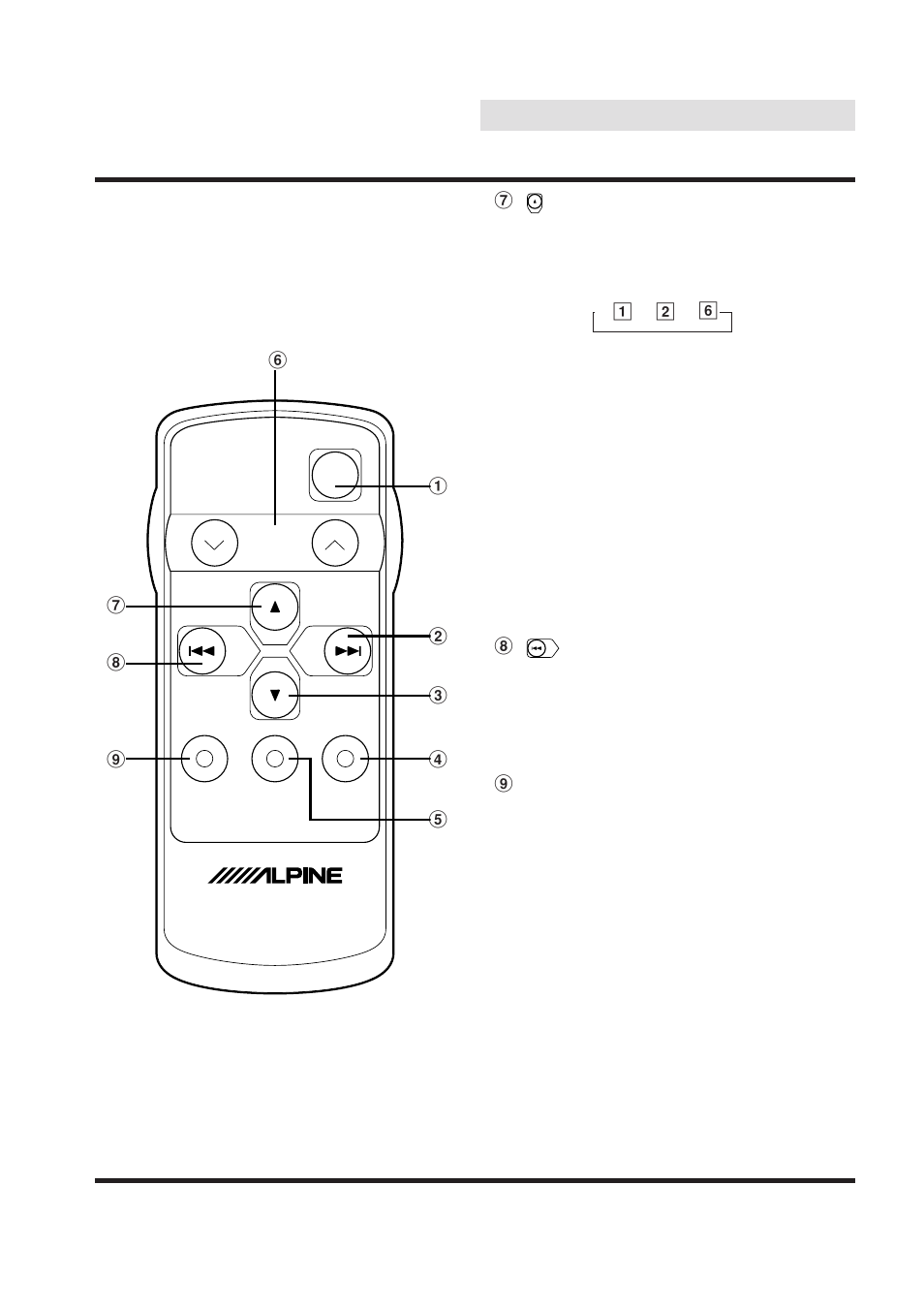 Remote control | Alpine TDA-7547E User Manual | Page 47 / 55