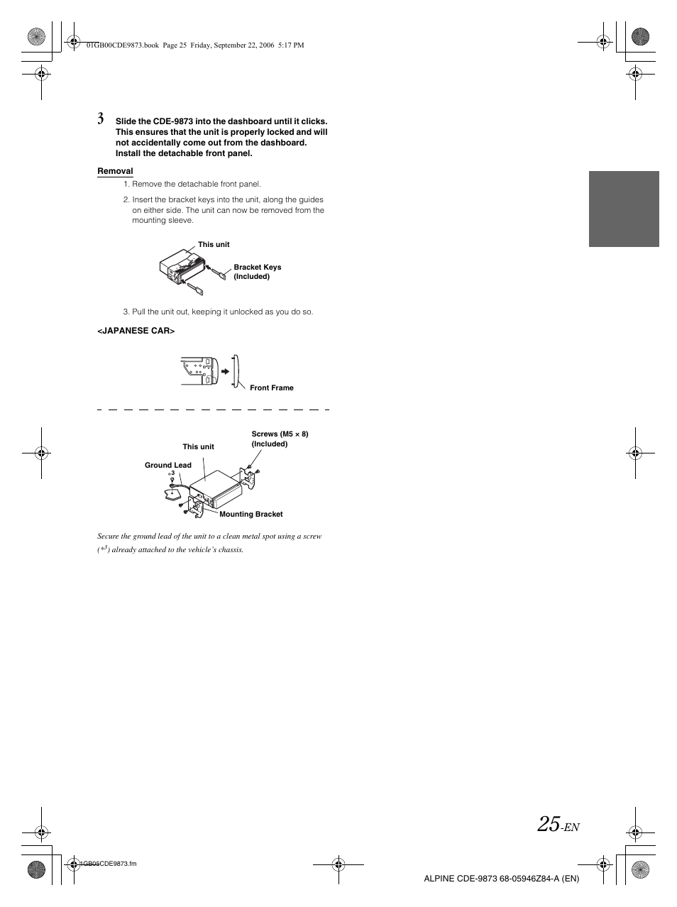 Alpine CDE-9873 User Manual | Page 27 / 88