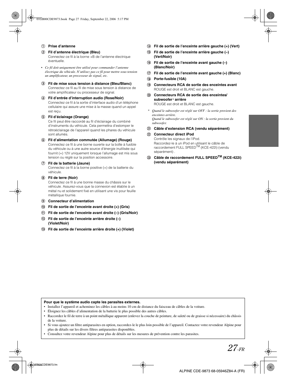 Alpine CDE-9873 User Manual | Page 58 / 88