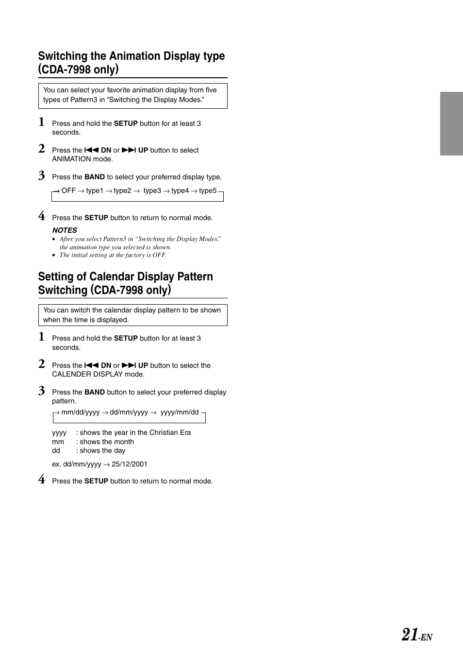 Alpine CDA-7998 User Manual | Page 23 / 52