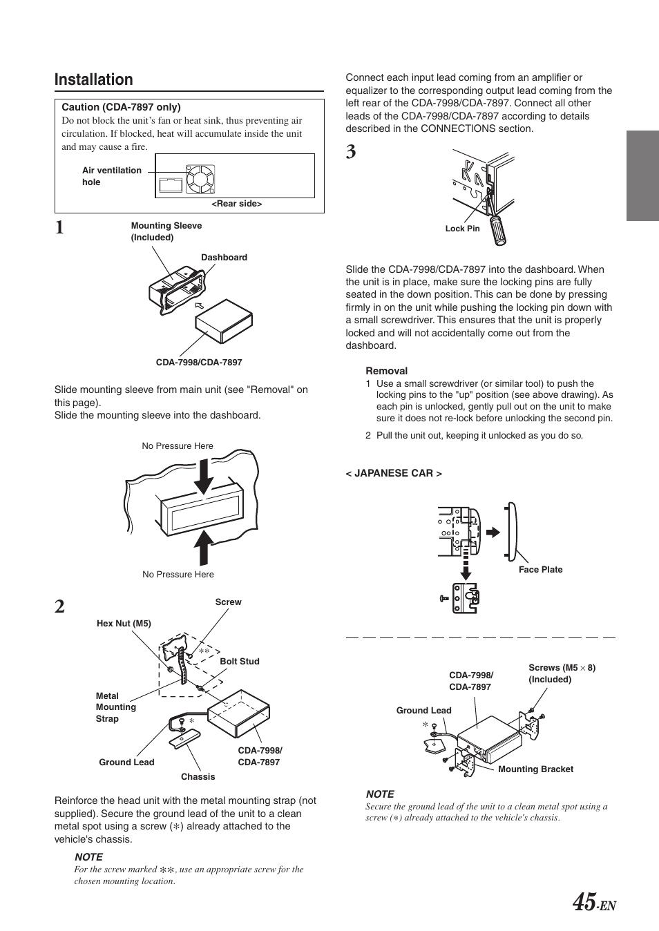 Installation | Alpine CDA-7998 User Manual | Page 47 / 52