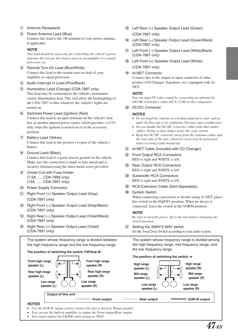 Alpine CDA-7998 User Manual | Page 49 / 52