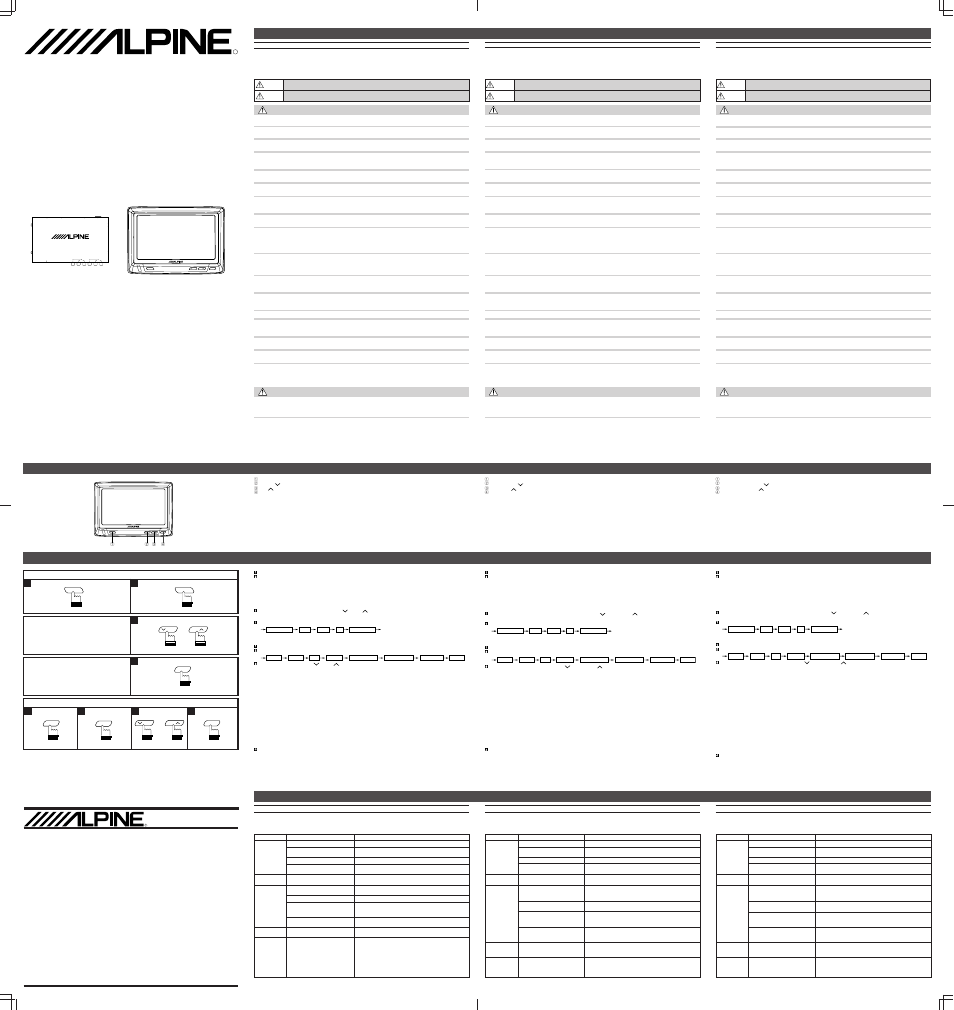 Alpine TME-M750 User Manual | 2 pages