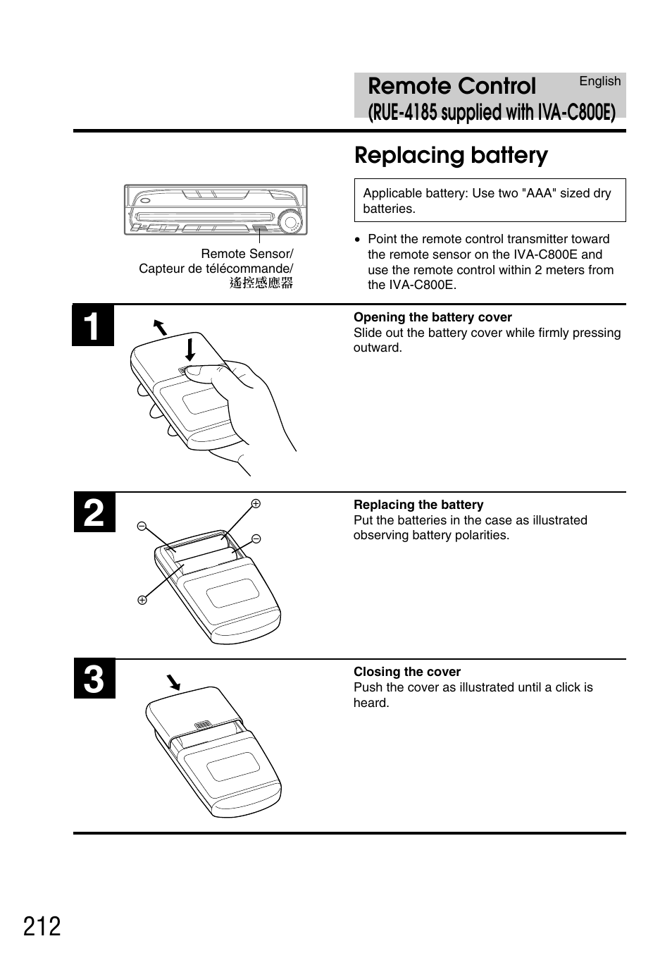 Replacing battery | Alpine IVA-C800E User Manual | Page 104 / 115