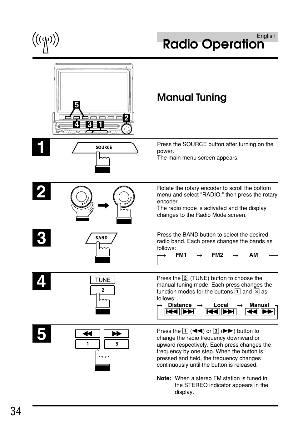 Radio operation, Manual tuning | Alpine IVA-C800E User Manual | Page 16 / 115