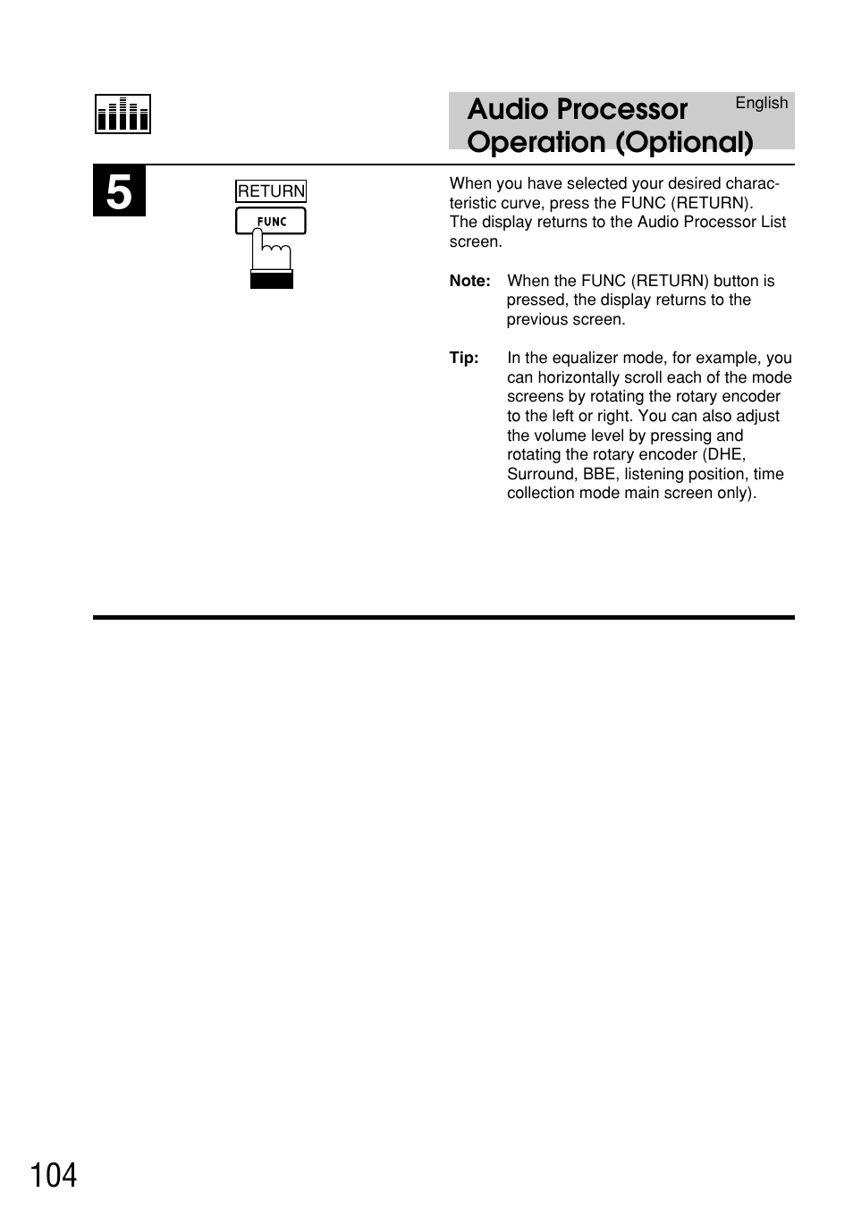 Audio processor operation (optional) | Alpine IVA-C800E User Manual | Page 51 / 115