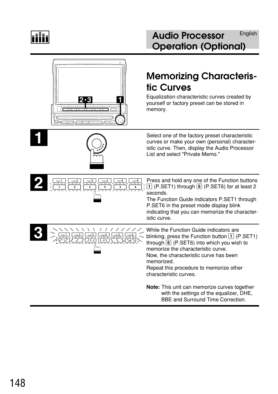Audio processor operation (optional) | Alpine IVA-C800E User Manual | Page 72 / 115