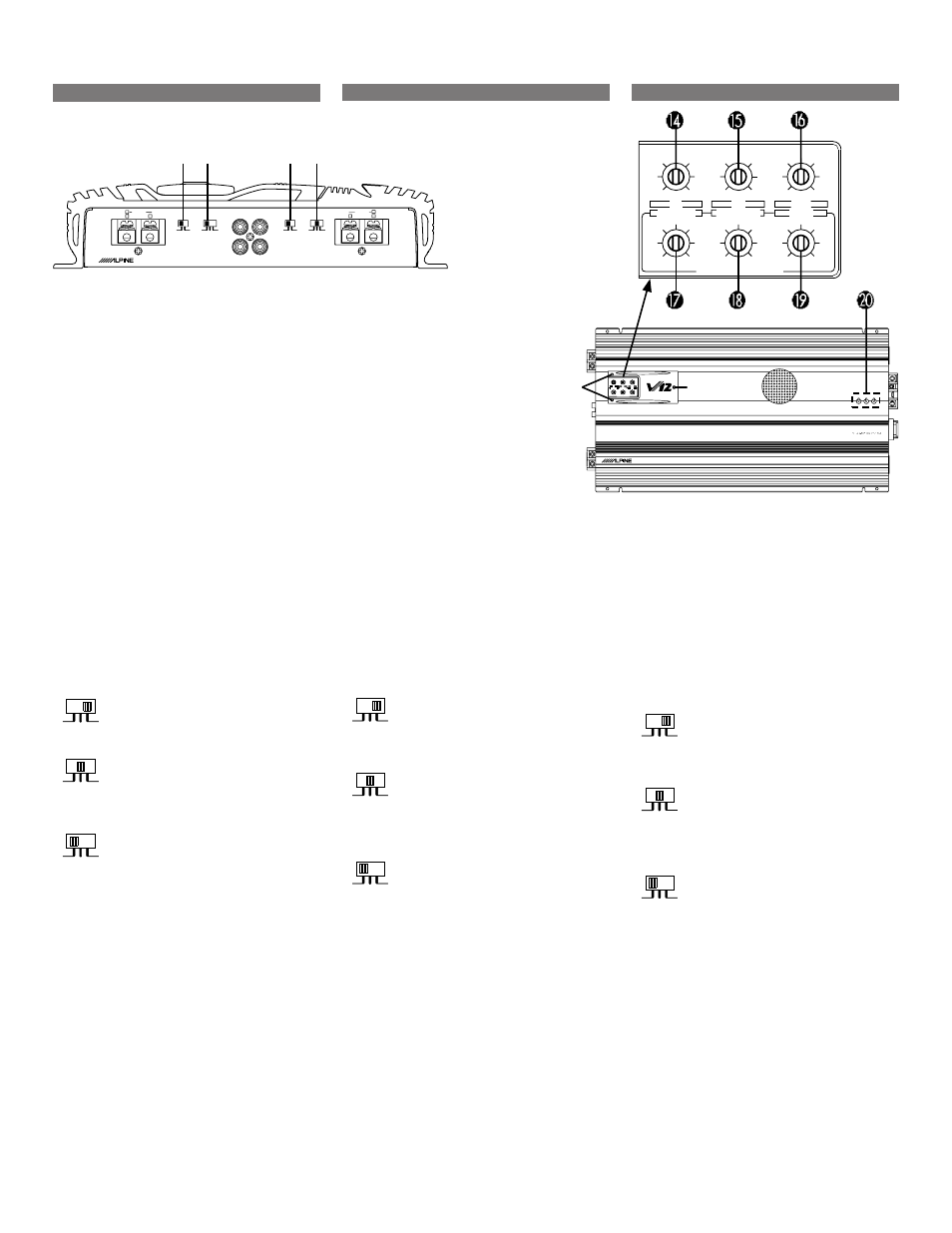 Switch settings, Reglages de commutateur, Ajustes del interruptor | A b c, Español français english | Alpine MRV-T757 User Manual | Page 11 / 24