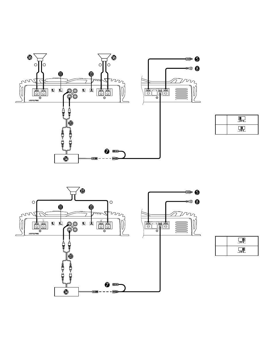 Español français english, L r – + (l) (r) (l) (r), L) (r) (l) (r) | Alpine MRV-T757 User Manual | Page 17 / 24