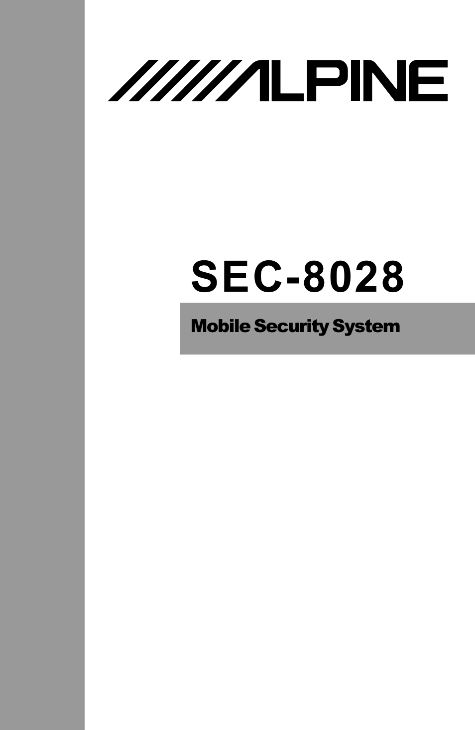 Alpine SEC-8028 User Manual | 48 pages