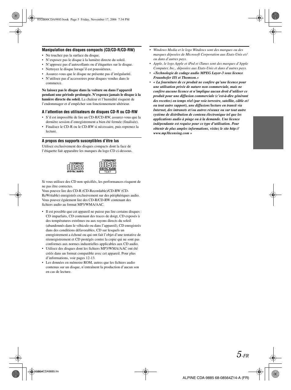 Alpine CDA-9885 User Manual | Page 46 / 118