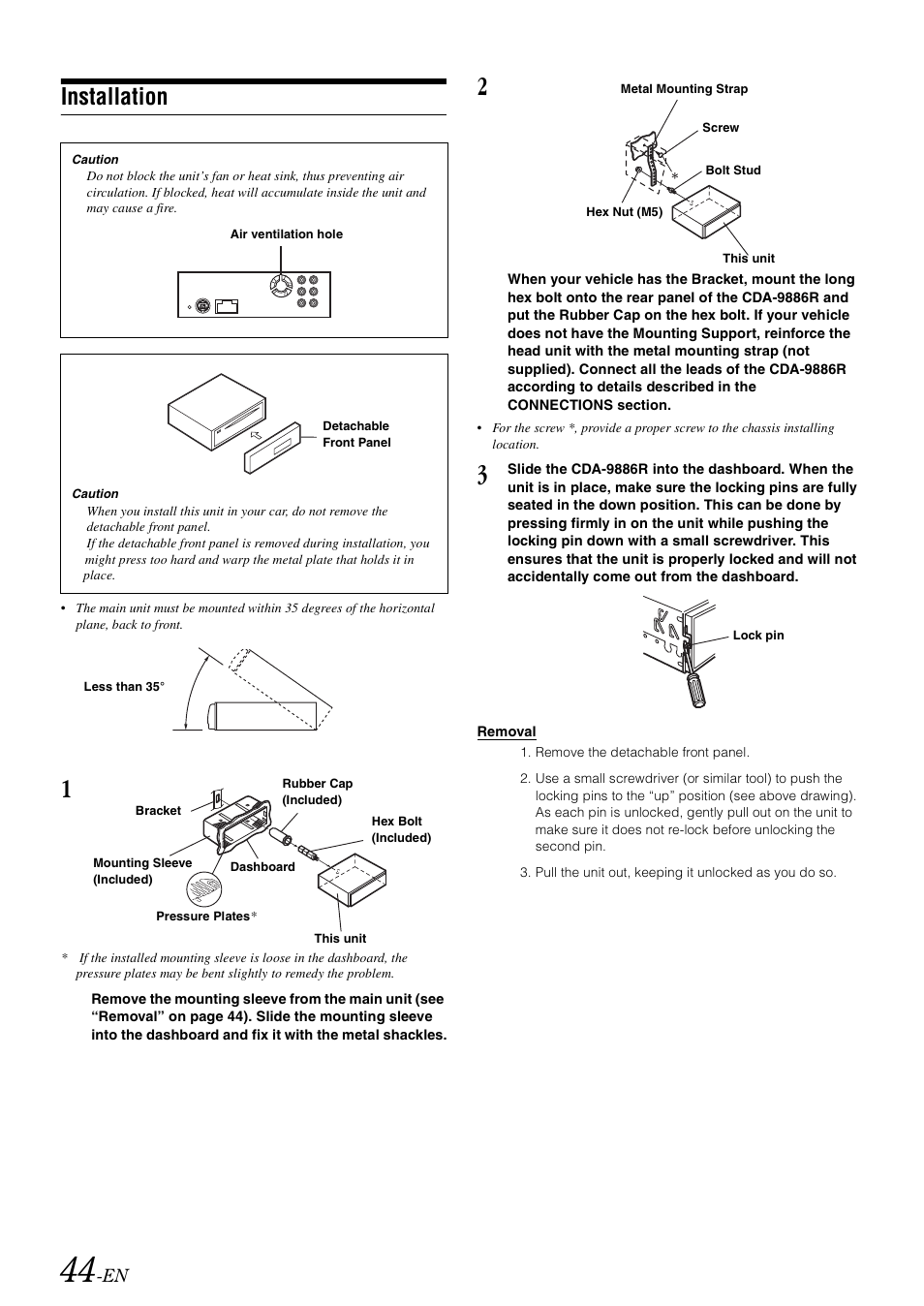 Installation | Alpine CDA-9886R User Manual | Page 46 / 49