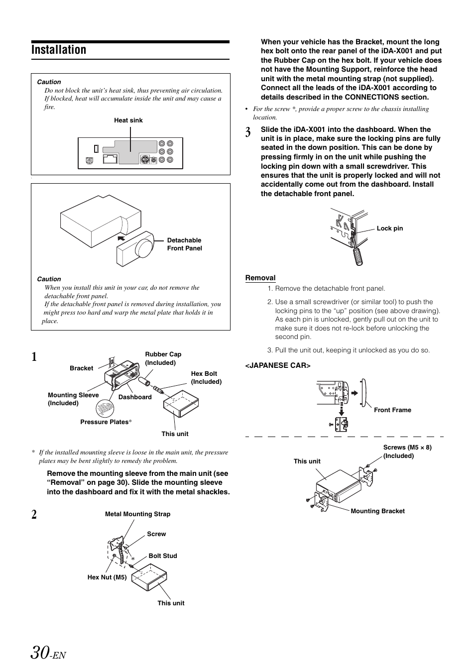 Installation | Alpine iDA-X001 User Manual | Page 32 / 35