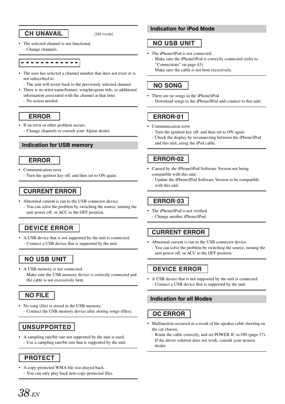 No file | Alpine CDA-105 User Manual | Page 40 / 47