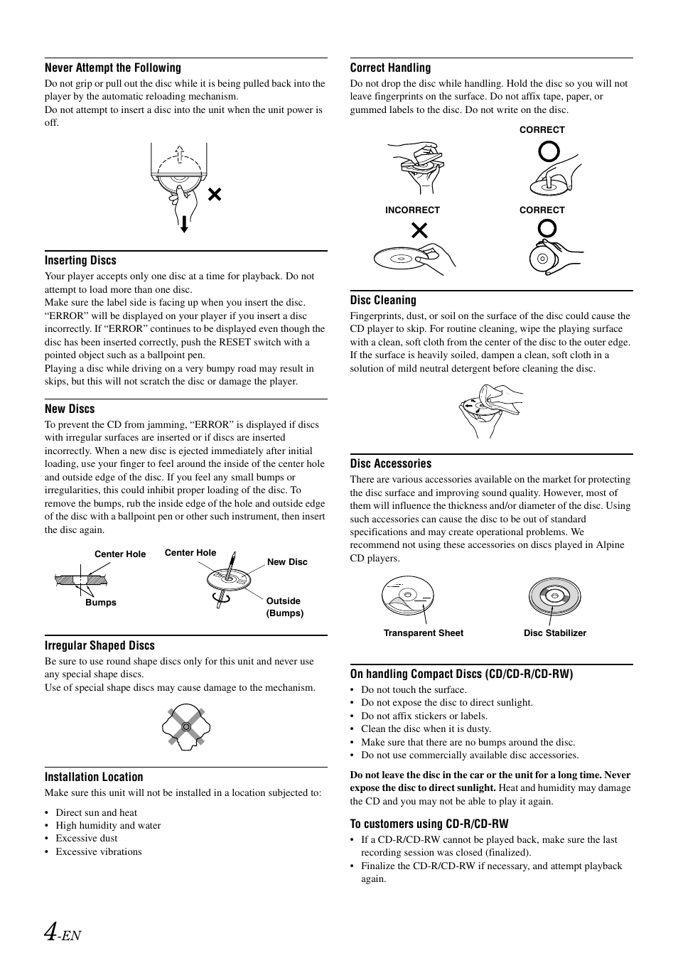 Alpine CDA-105 User Manual | Page 6 / 47
