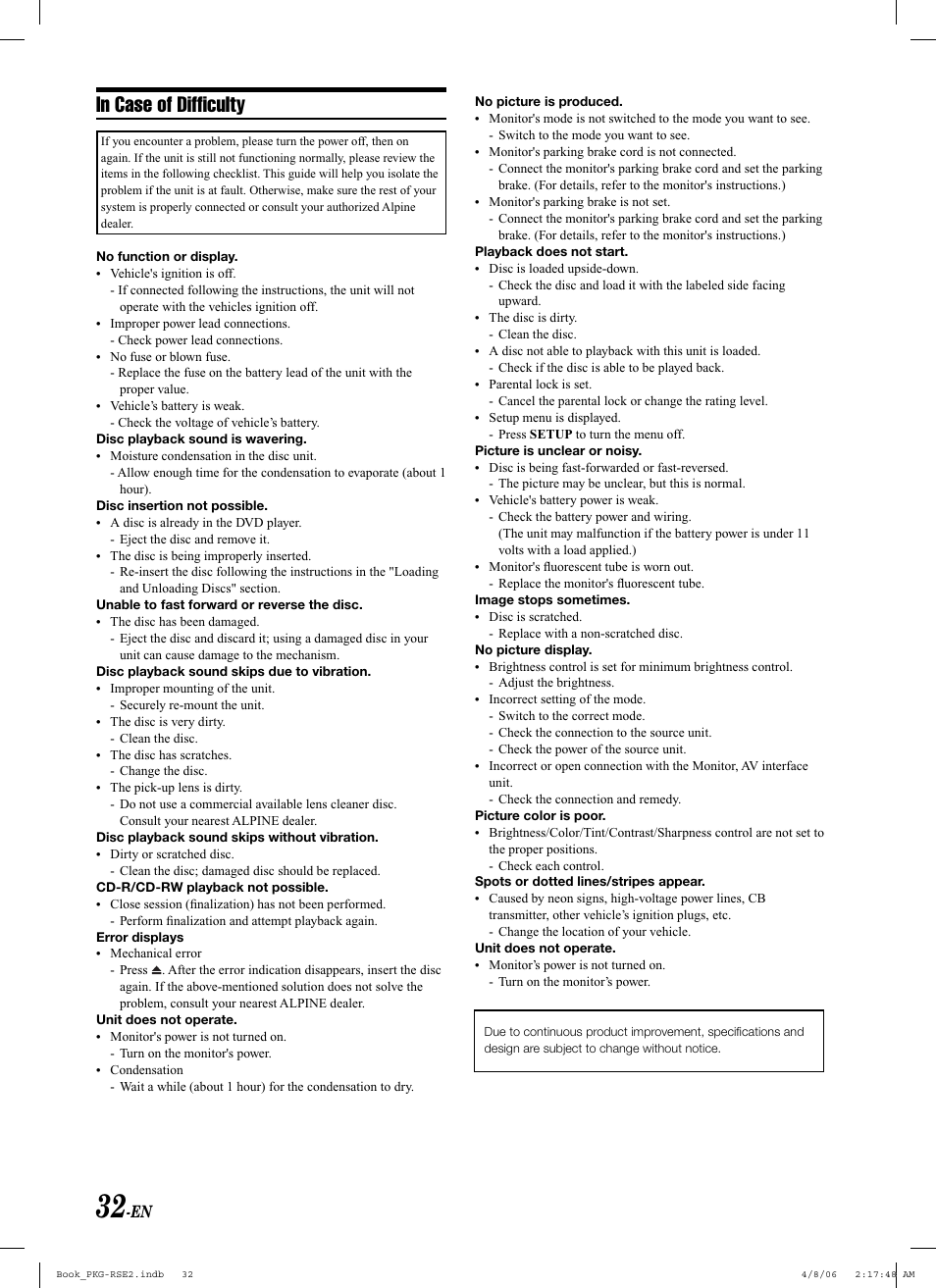 Alpine PKG-RSE2 User Manual | Page 34 / 108