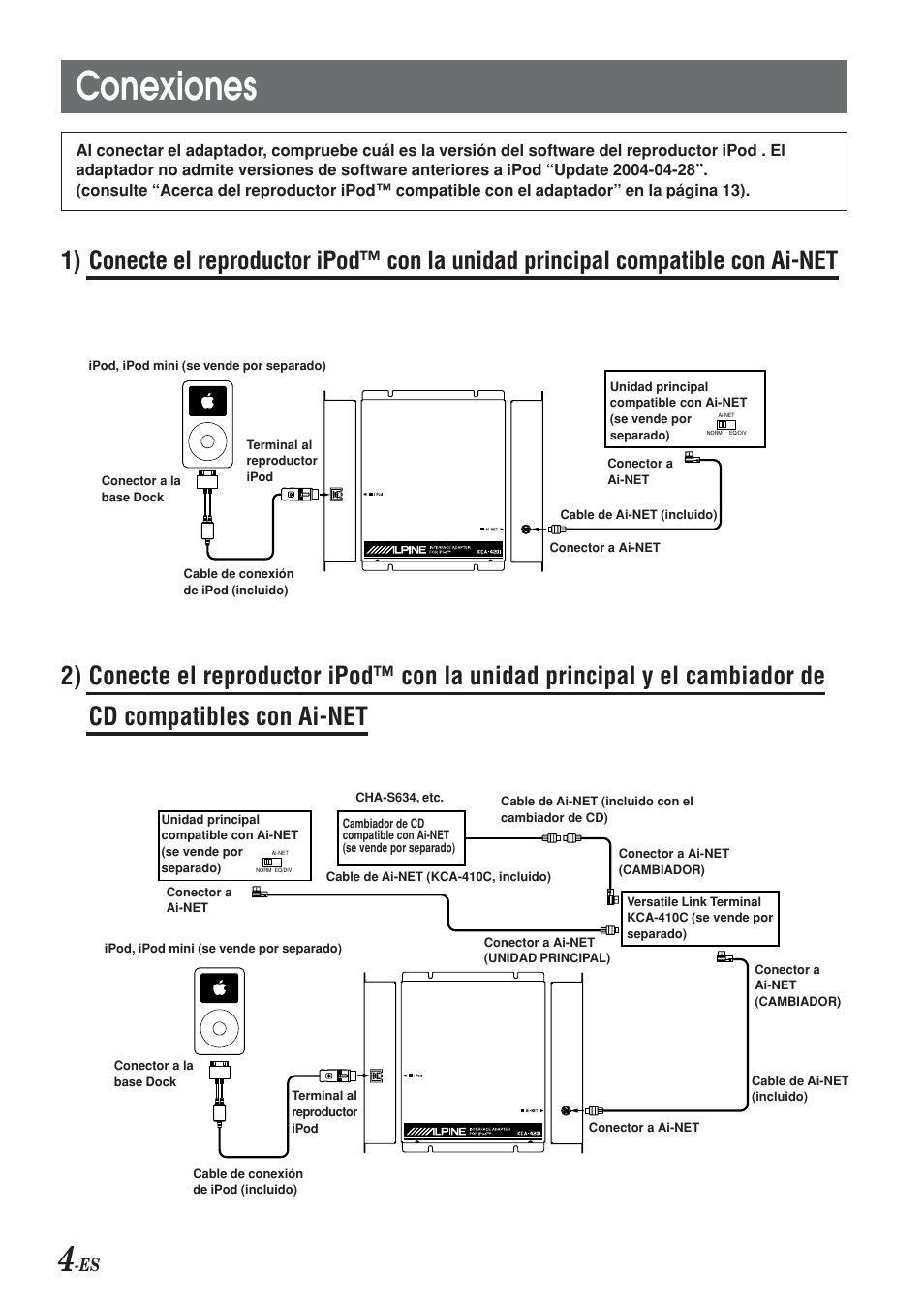 Conexiones | Alpine KCA-420i User Manual | Page 19 / 44