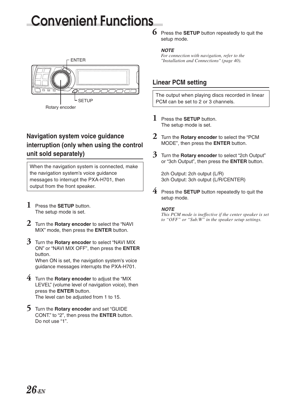 Convenient functions | Alpine MULTIMEDIA MANAGER PXA-H701 User Manual | Page 28 / 48