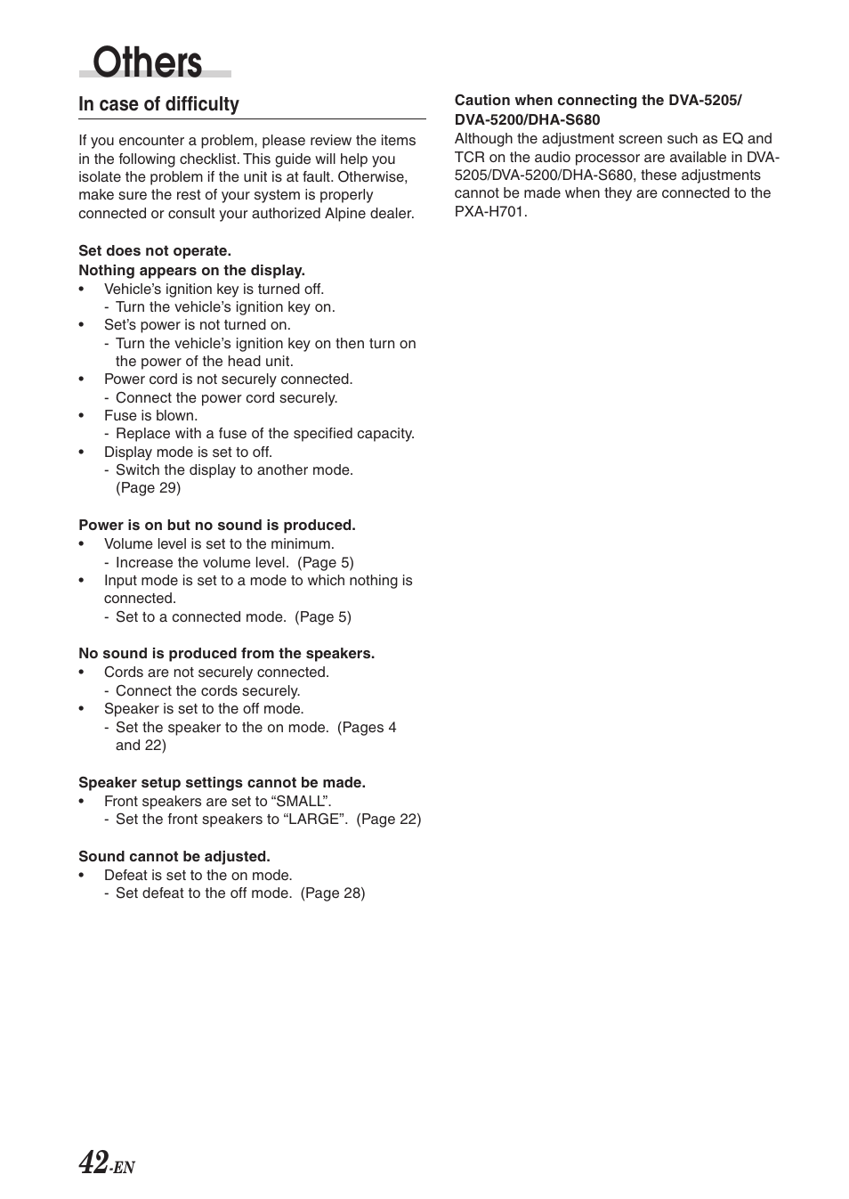 Others | Alpine MULTIMEDIA MANAGER PXA-H701 User Manual | Page 44 / 48