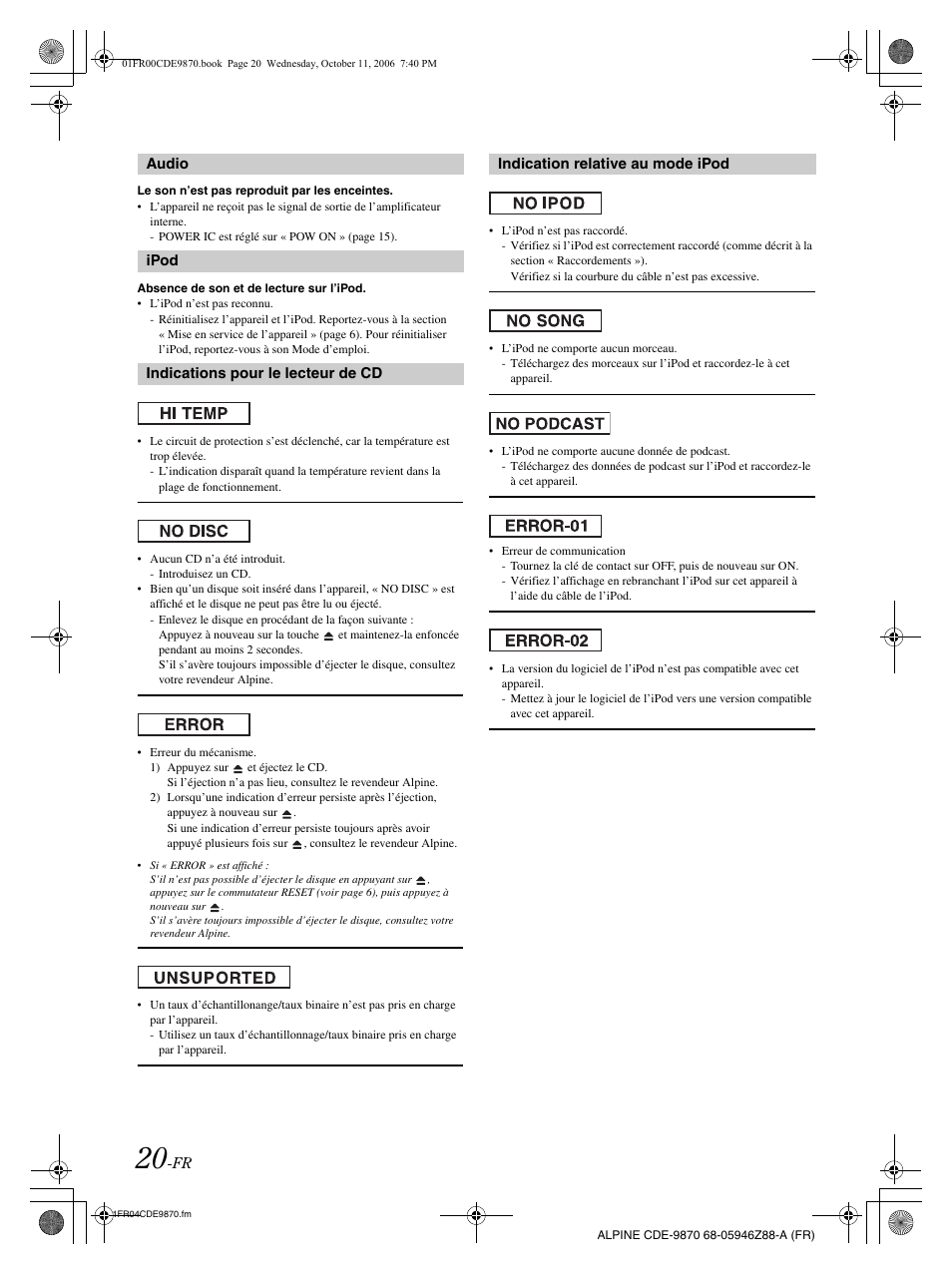 Alpine CDE-9870 User Manual | Page 49 / 84