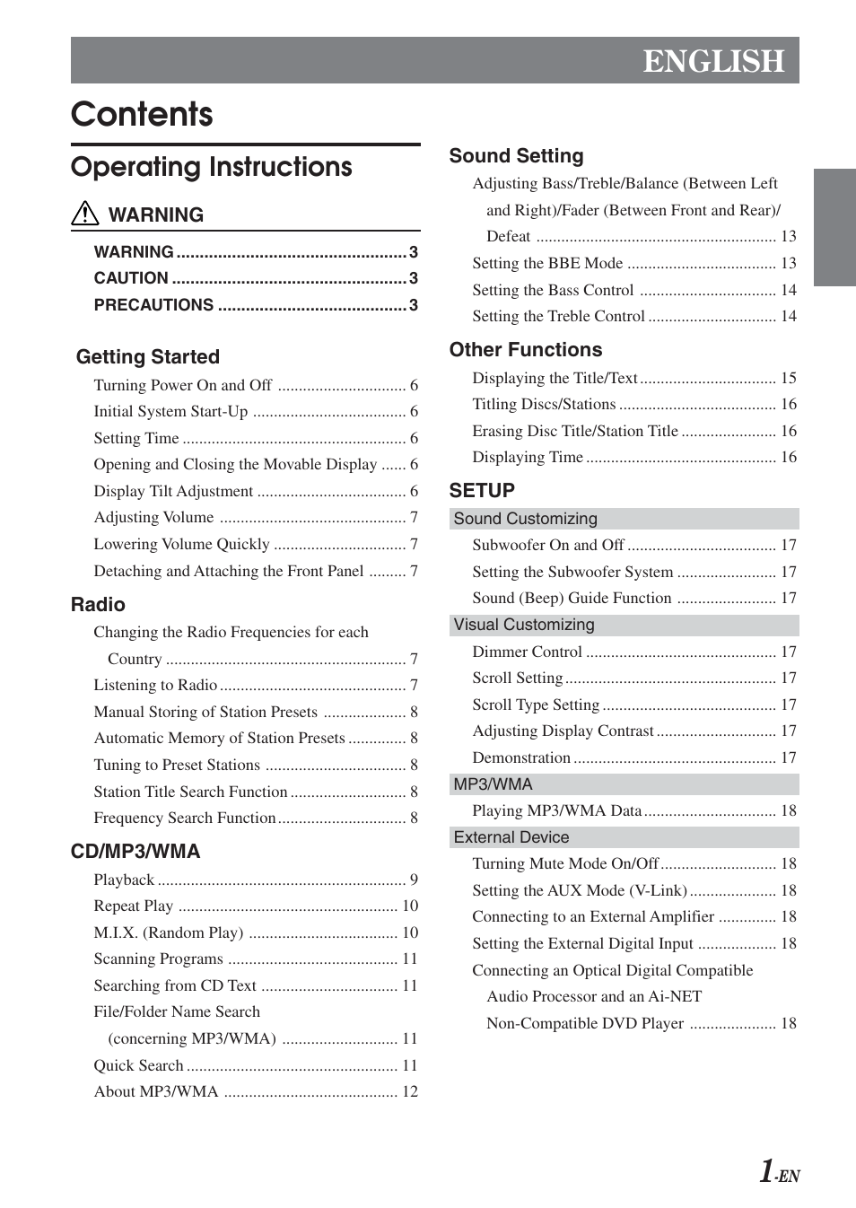 Alpine CDA-9851 User Manual | Page 2 / 103