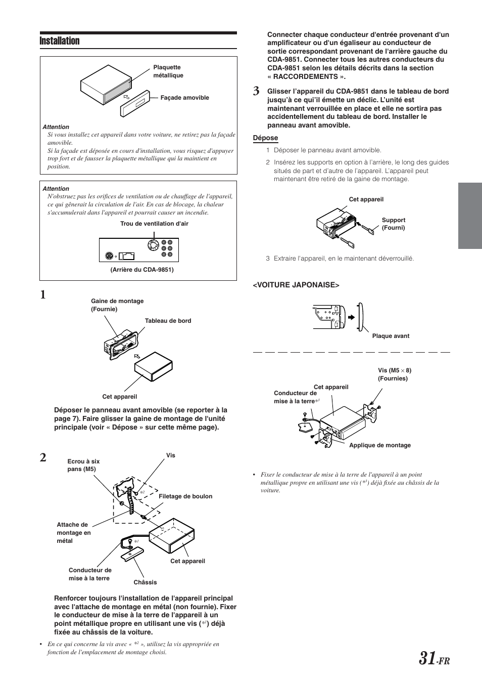 Installation | Alpine CDA-9851 User Manual | Page 67 / 103