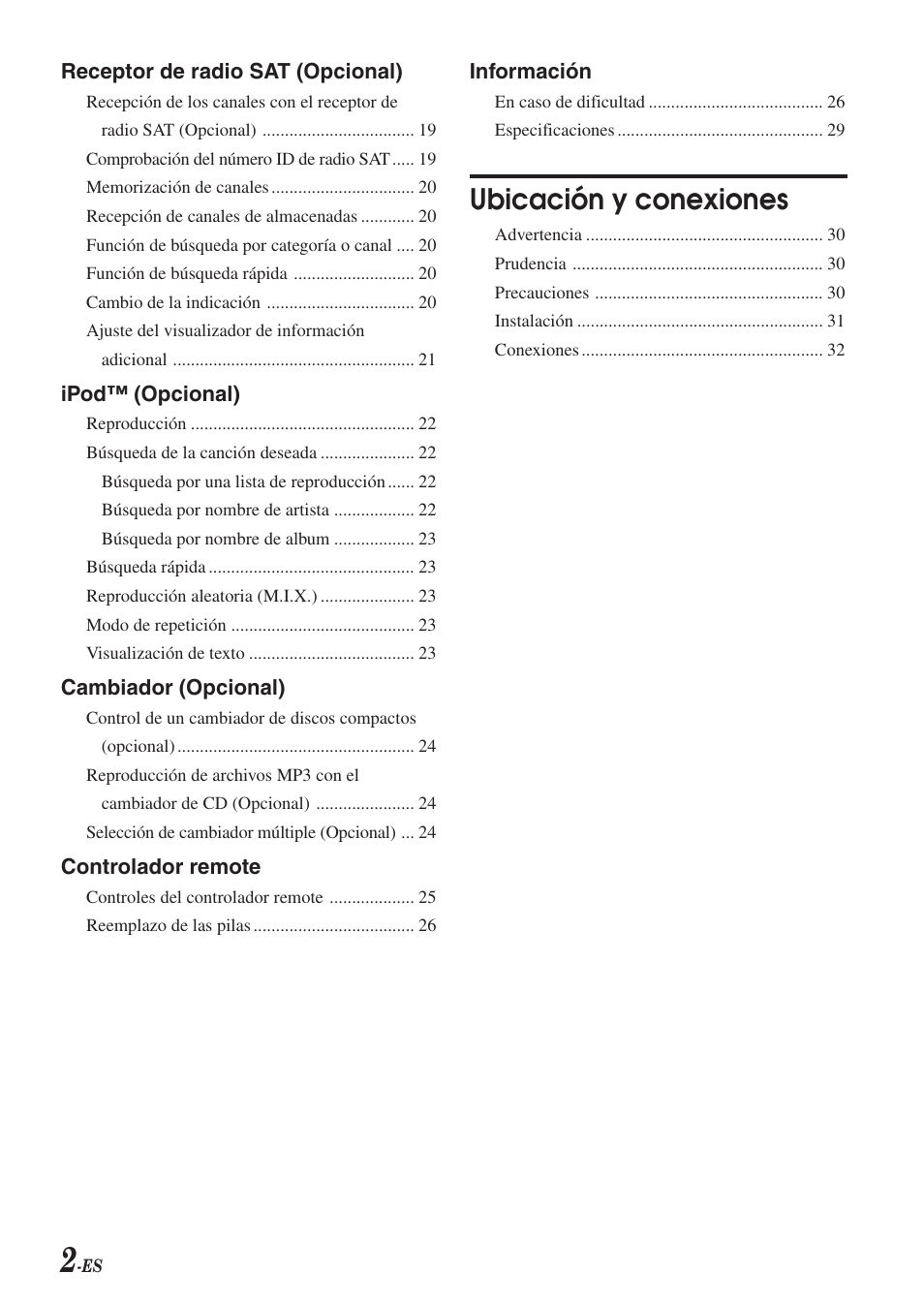 Ubicación y conexiones | Alpine CDA-9851 User Manual | Page 72 / 103
