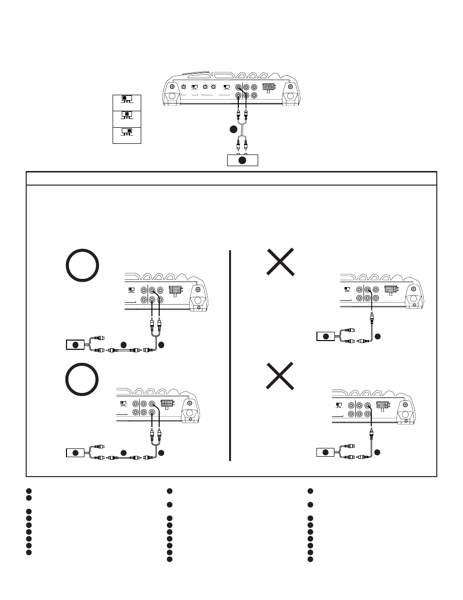 Mrp-f240, English, Y-adaptor (sold separately) | Rca extension cable (sold separately), Front, Rear, Rear speakers, Front speakers, Speakers, Head unit, etc | Alpine MRP-T220 User Manual | Page 14 / 16