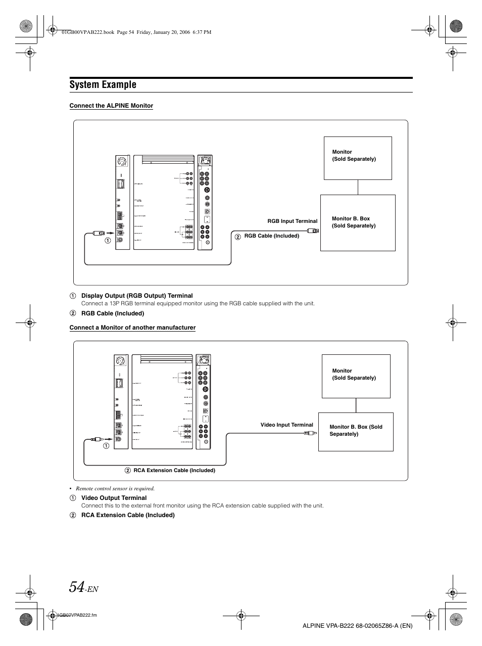 System example | Alpine VPA-B222 User Manual | Page 56 / 61