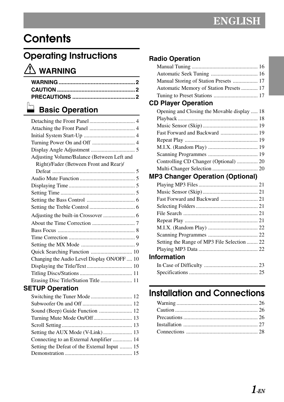 Alpine CDA-7892E User Manual | Page 3 / 32