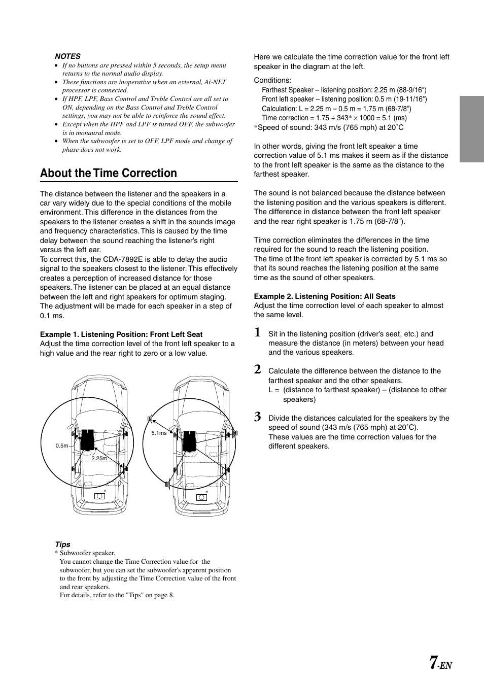 About the time correction | Alpine CDA-7892E User Manual | Page 9 / 32