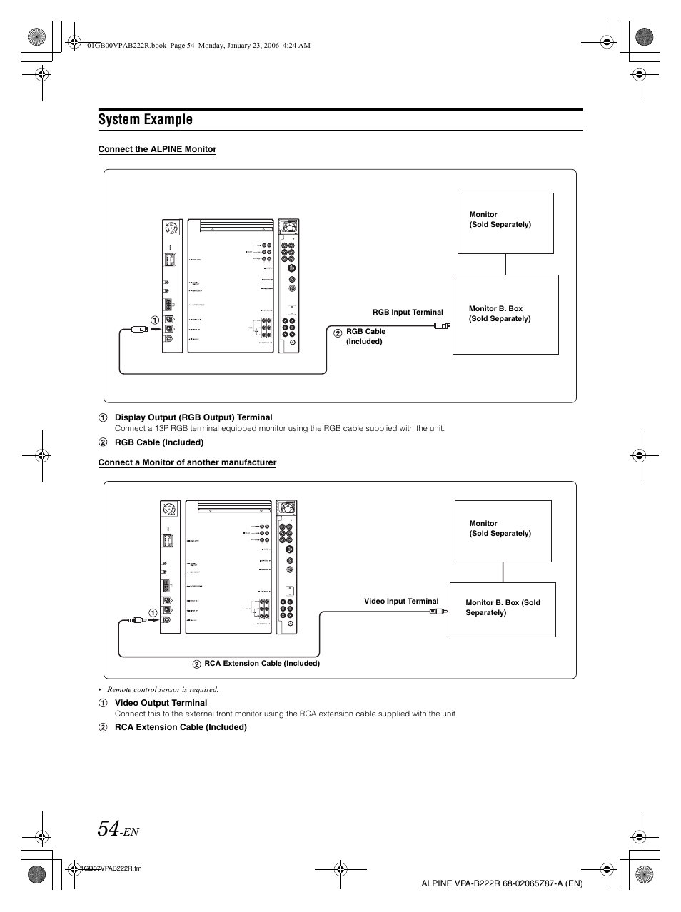 System example | Alpine VPA-B222R User Manual | Page 55 / 77