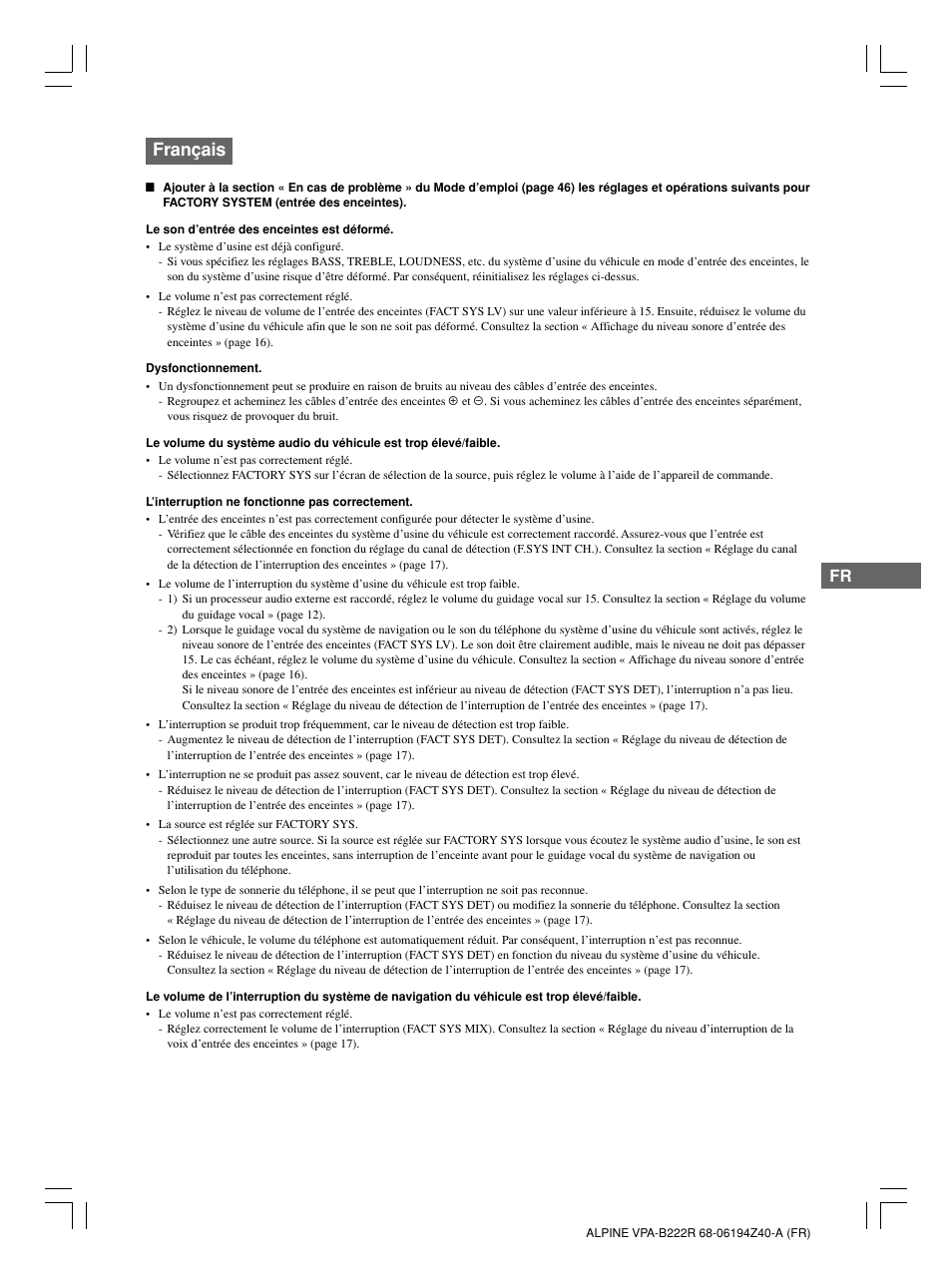 Deutsch, Français | Alpine VPA-B222R User Manual | Page 65 / 77