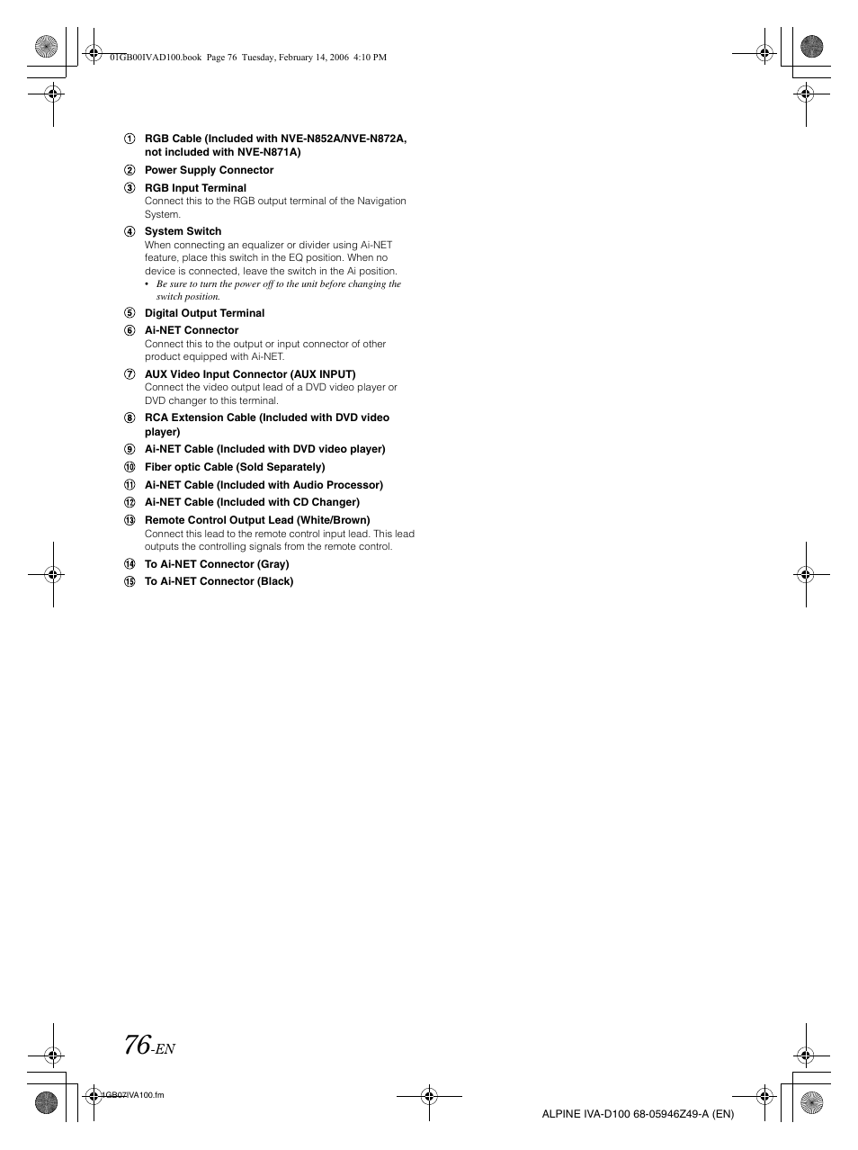 Alpine IVA-D100 User Manual | Page 80 / 83