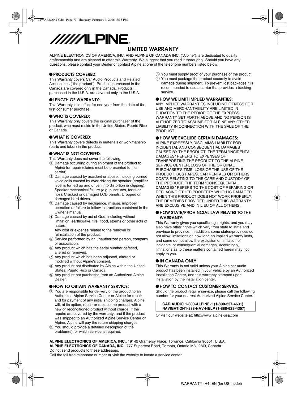 Alpine IVA-D100 User Manual | Page 83 / 83