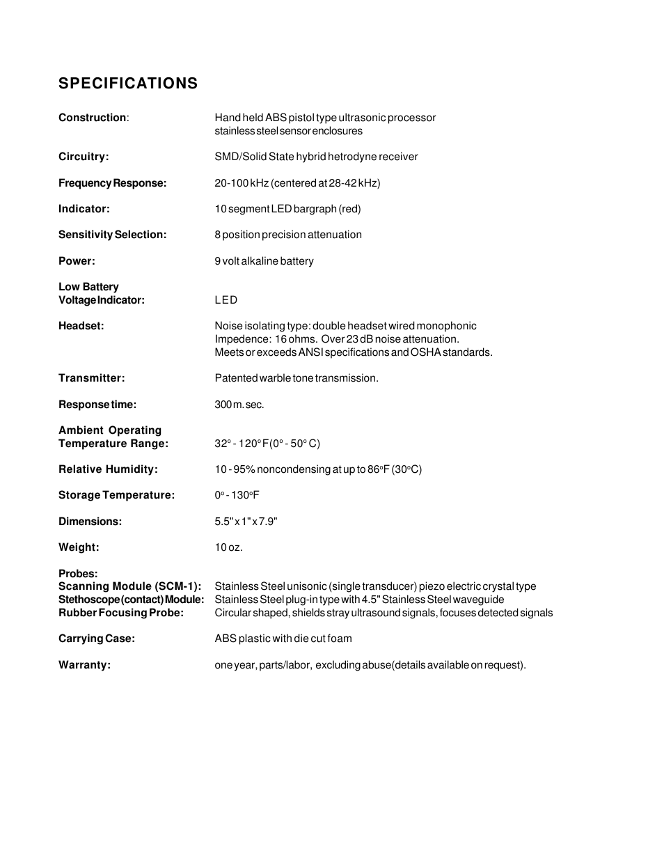 Specifications | Alpine VOLUME 1.3 User Manual | Page 17 / 18