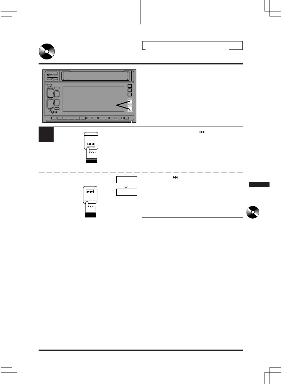 Cd operation, Music sensor (skip) | Alpine 3DA-W882E User Manual | Page 29 / 67
