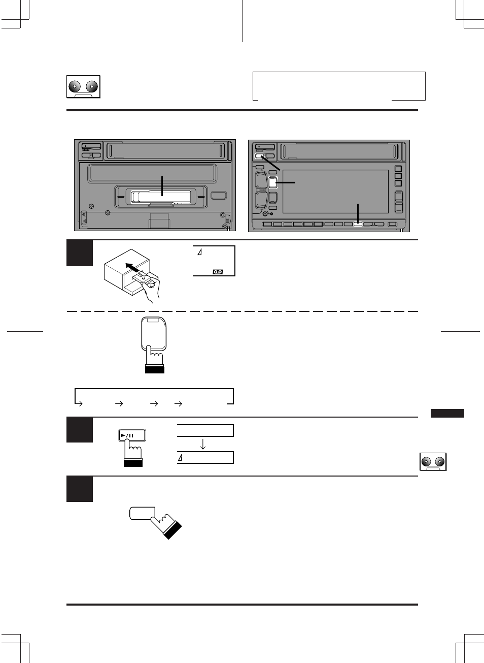 Cassette player operation 3 1 2 1, Playback | Alpine 3DA-W882E User Manual | Page 41 / 67