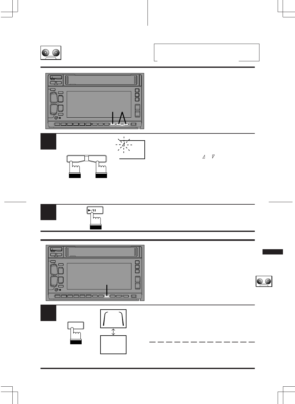Cassette player operation, Fast forward and rewind, Blank skip (b.skip) | Alpine 3DA-W882E User Manual | Page 43 / 67