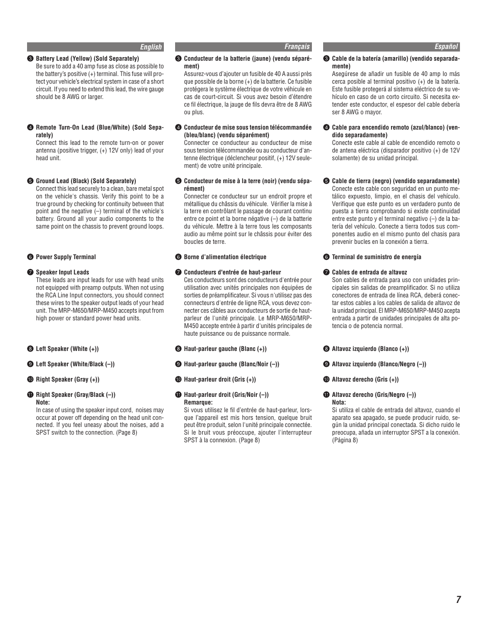 Alpine MRP-M450 User Manual | Page 7 / 16