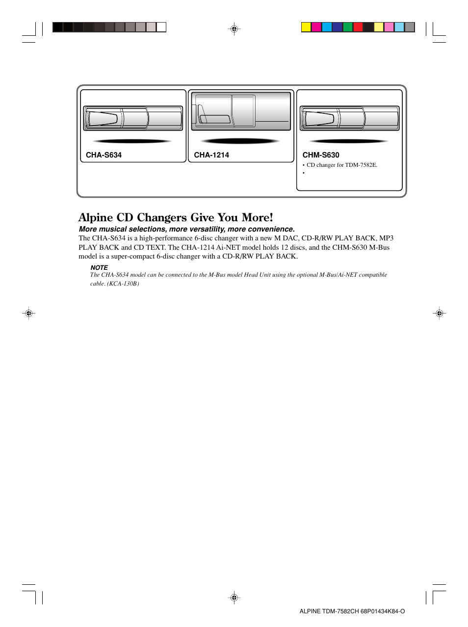 Alpine cd changers give you more | Alpine TDM-7582E User Manual | Page 2 / 19